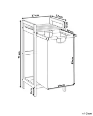 Laundry Basket TOROTAL Bamboo Light Brown/ Beige 40 L_1136711