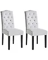Esszimmerstuhl 2er Set SHIRLEY Stoff Grau