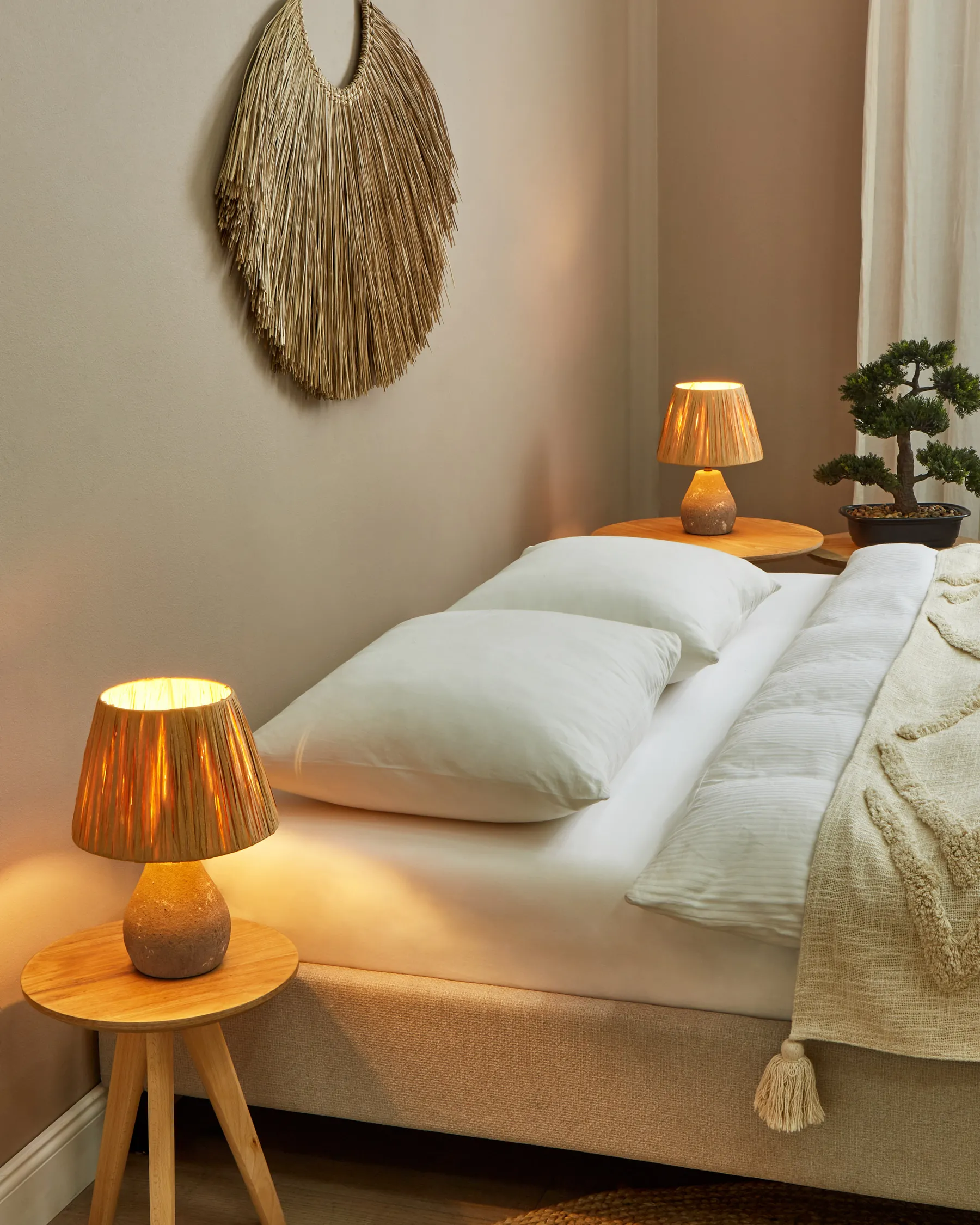 Set of 2 Table Lamps ARWADITO Ceramic Grey_897961