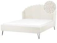 Bed Boucle AMBILLOU 160 x 200 cm (EU King Size) Off-White_967574