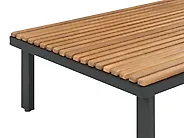 Garden Lounge Set with Table 5 Seater FIVIZZANO Acacia Wood Dark Grey_1161104