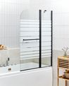 Badewannenaufsatz TUAPI 140 x 100 cm Schwarz