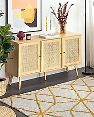 Rug MARAND Yellow 160 x 230 cm Cotton_1178546