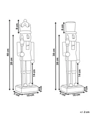 Dekofiguren 2er Set FLATEY 40 cm Nussknacker Grün_1009126