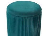 Pouf mit Stauraum 2er Set MIRAMAR Samtstoff Blaugrün_772690