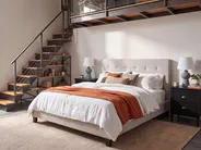 Bed Fabric LA ROCHELLE 160 x 200 cm (EU King Size) Light Grey_1149393