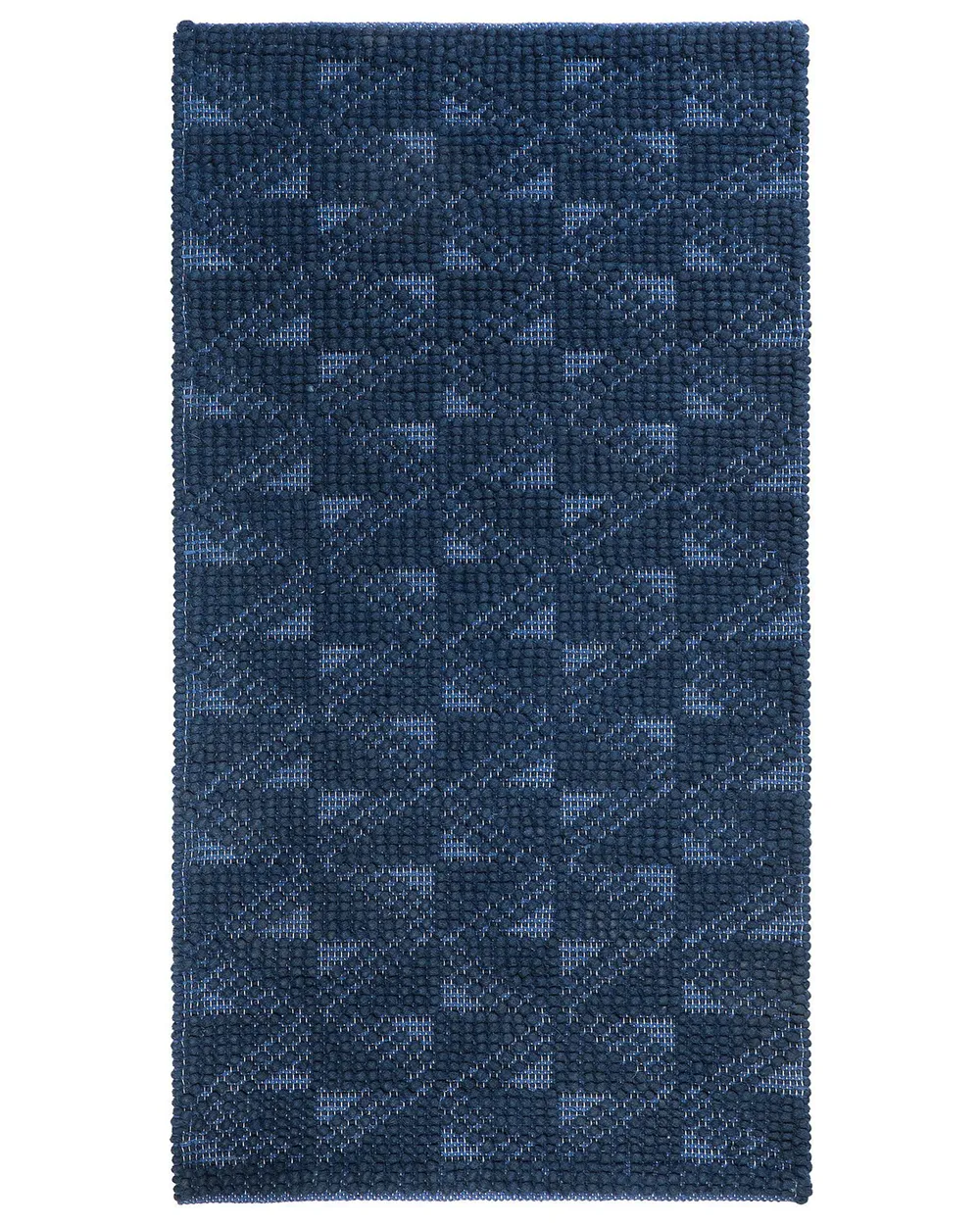 Teppich SAVRAN Marineblau 80 x 150 cm Wolle_750378