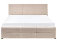 Bett mit Stauraum MASSOGNES Bouclé Beige 140 x 200 cm_1030395