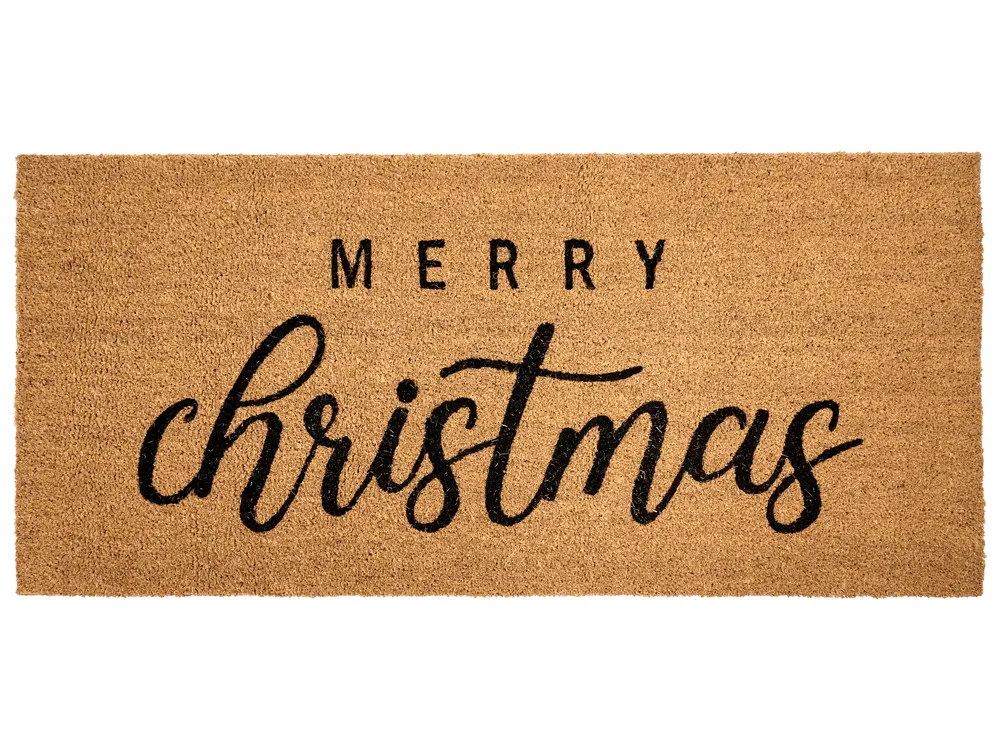 Doormat TIKUB Natural 55 x 120 cm Christmas Motif Coir