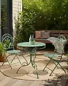 Set of 2 Garden Chairs ALBINIA Metal Green