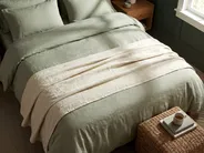 Tagesdecke MARAKA Baumwolle 150 x 200 cm Hellbeige_914559