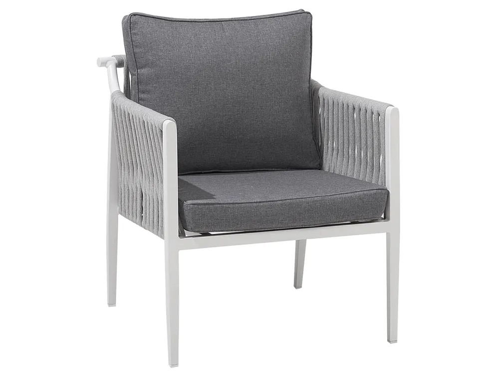 Garden Lounge Set with Table 4 Seater LATINA Metal Grey_702636