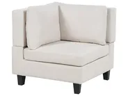 Modular Corner Sofa 4 Seater UNSTAD with Ottoman Fabric Light Beige Left Hand_925335