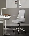 Bürostuhl CAPTAIN Stoff Hellgrau