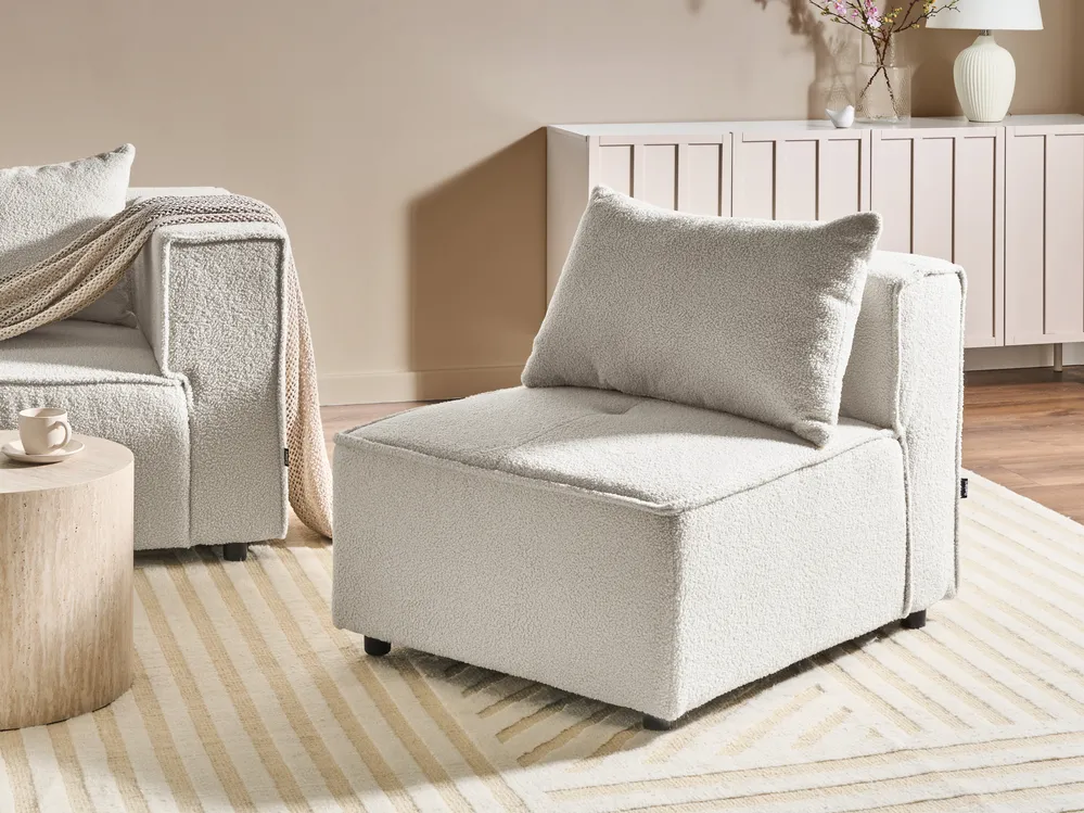 Sesselmodul AXEBO Bouclé Cremeweiß