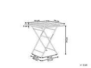 Outdoor Bistrotisch BORMIO 70 cm 70 cm Metall Schwarz_808199