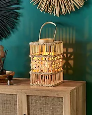Laterne LUMBIS 54 cm Bambus Naturfarben_1183392