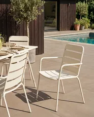 Gartenmöbel Set 6-Sitzer TERENZO Metall Hellbeige_1077695