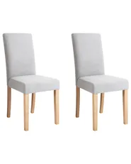Set of 2 Dining Chairs BROADWAY Fabric Grey_741050