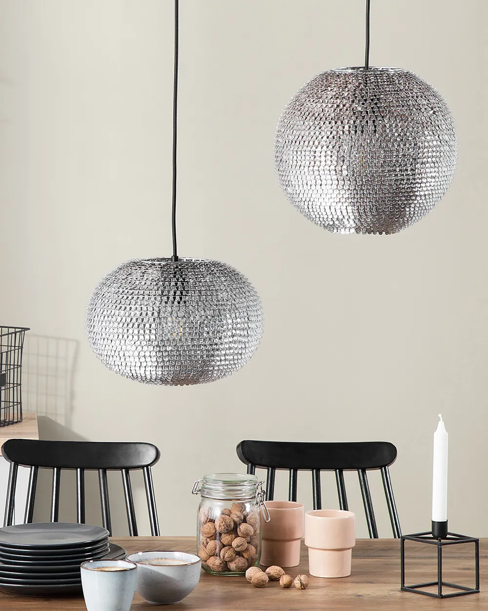 Pendant Lamp REINE Metal Silver_756099