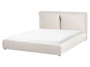Bett mit Lattenrost Stoff BAJONNA 160 x 200 cm Beige_1007137