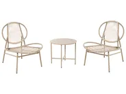 Bistro Set OVARO Polyrattan Beige_1026886