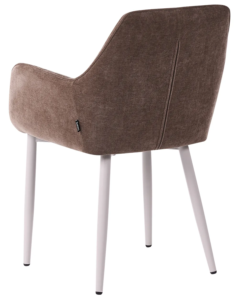 Set of 2 Dining Chairs WELLSTON Fabric Brown_1156666
