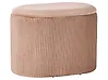 Pouf mit Stauraum RICHLAND Samtstoff Beige