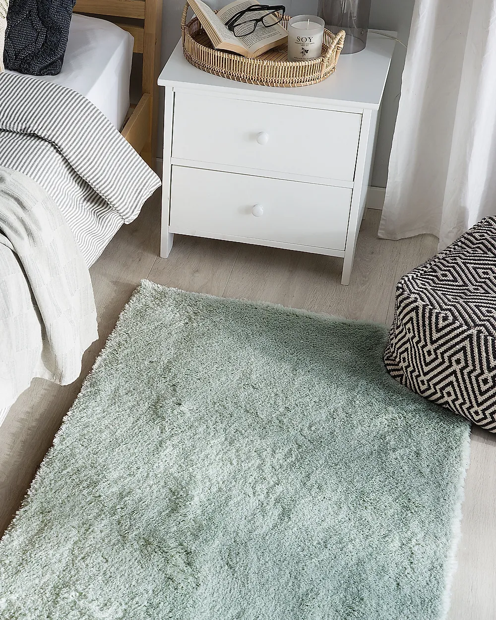 Shaggy Rug EVREN Mint Green 80 x 150 cm_1178424