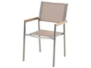 Gartenmöbel Set 6-Sitzer GROSSETO Granit geflammt Schwarz / Beige_434026