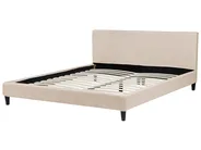 Bett mit Lattenrost Stoff FITOU 180 x 200 cm Beige_877050