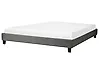 Bett ohne Kopfteil Stoff ROANNE 180 x 200 cm Grau