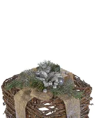Weihnachtsdekoration 2er Set INARI 28/21 cm Weihnachtsgeschenke Silber_787427
