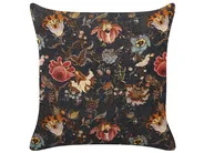 Dekokissen RAMONDA 45 x 45 cm Samtstoff Bunt Blumenmuster_838932