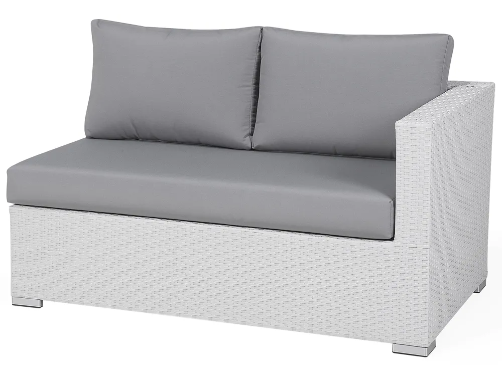 Garden Lounge Set with Table 8 Seater XXL Modular PE Rattan White Right Hand_705598