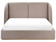Bett mit Stauraum MONESTIER Stoff Taupe 160 x 200 cm_972631