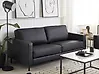 Sofa 3-Sitzer SAVALEN Echtleder Schwarz