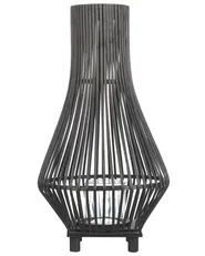 Laterne LEYTE 58 cm Bambus Schwarz_873486