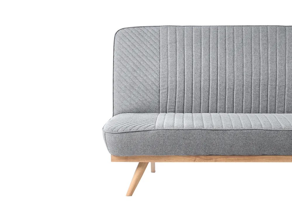 Sofa Bed 2 Seater KALFAFEL Fabric Grey_1009412