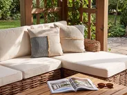 Set van 2 tuinkussens CARYOTA effen 45 x 45 cm Beige_1125149