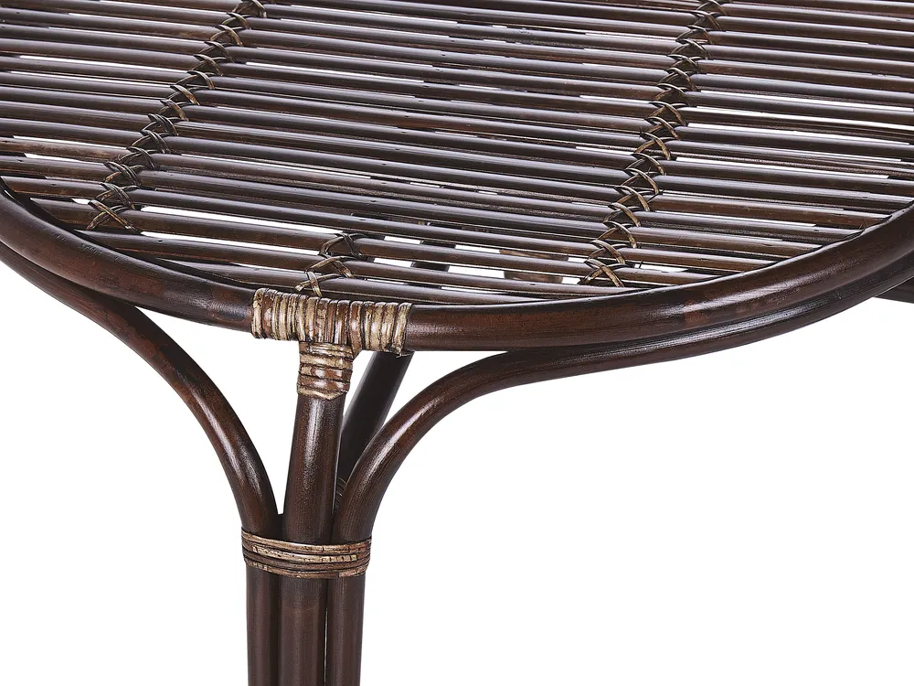 Garden Lounge Set with Table 4 Seater BRINDISI Rattan Dark Brown_821619