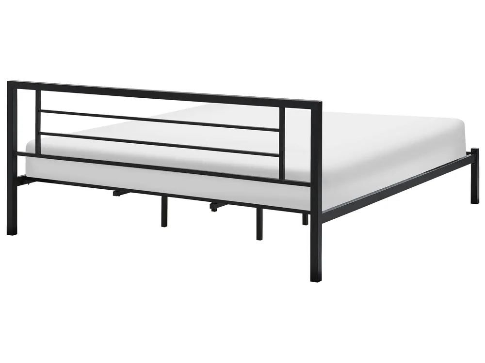 Bed Metal CUSSET 180 x 200 cm (EU Super King) Black_735395