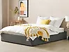 Bett mit Stauraum ohne Kopfteil DINAN Stoff Dunkelgrau 160 x 200 cm