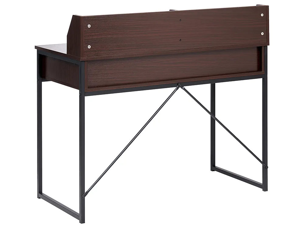 Pisalna miza za domačo pisarno z nadgradnjo ZYRA 110 cm 50 cm Temno rjava barva_1191638