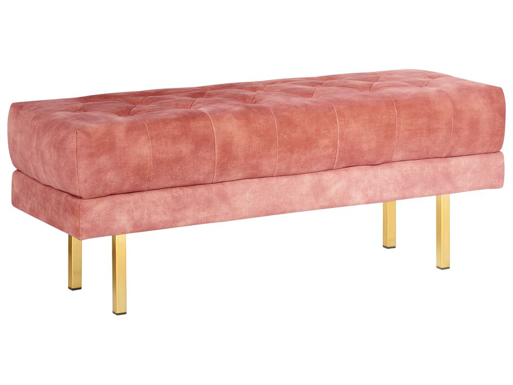 Polsterbank ROSEVILLE Samtstoff Rosa