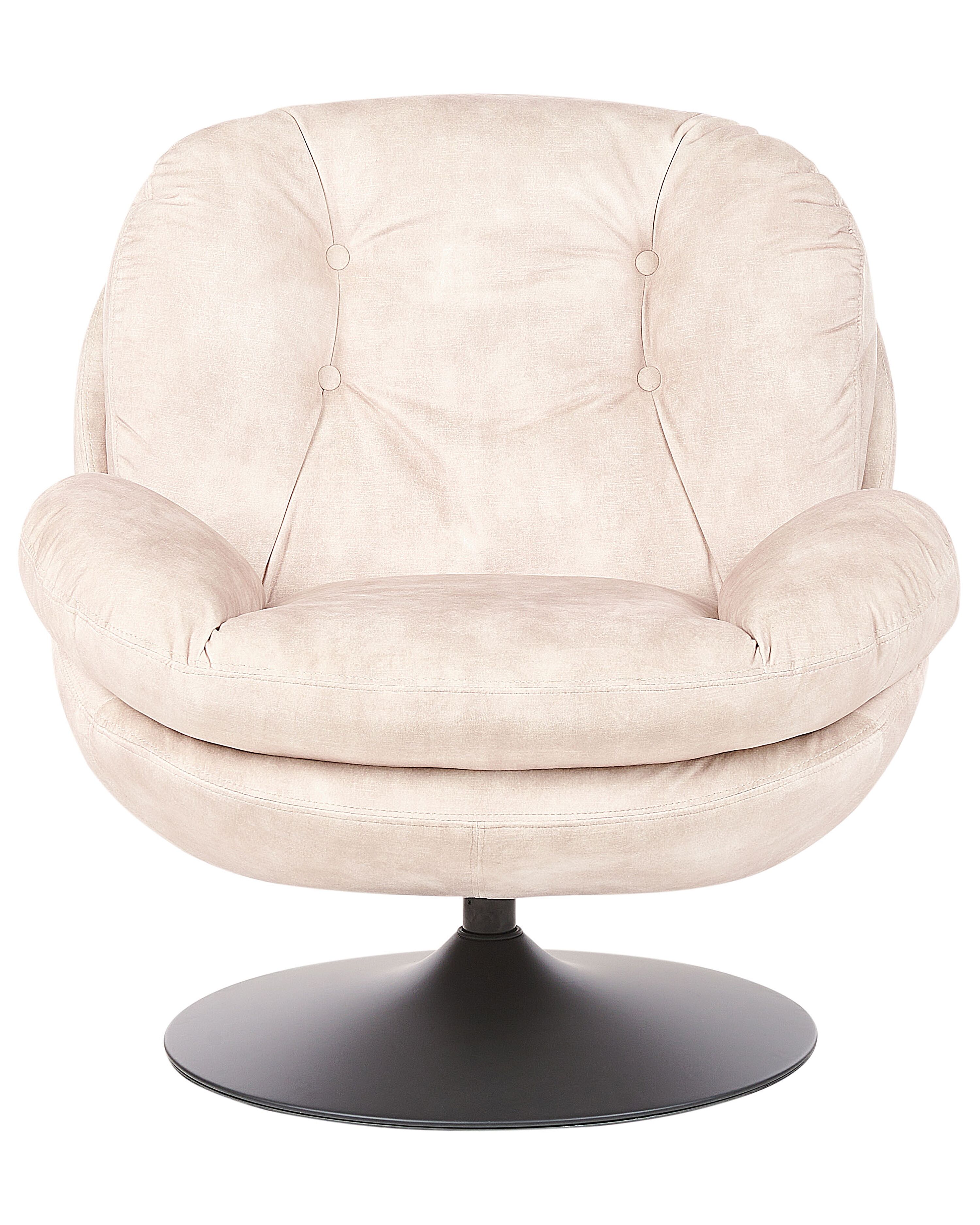 Drehsessel NOLVIK Samtstoff Hellbeige | Beliani.de