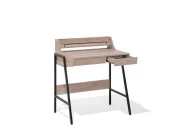 Home Office Desk with Hutch BROXTON 77 cm 46 cm with Drawers Light Brown_710683