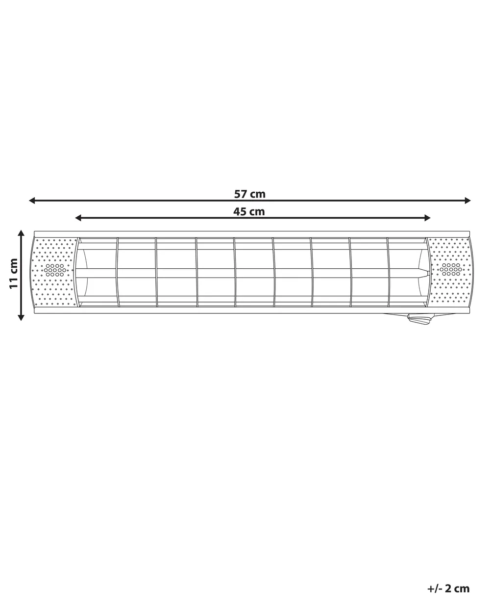 Stenski infrardeči zunanji grelnik BROMO 2000 W Silver_815759