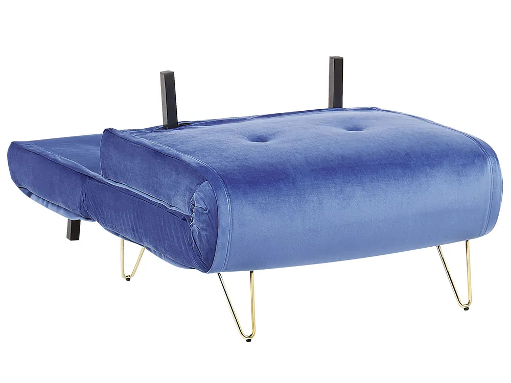 Sofa Set 3-Sitzer VESTFOLD Samtstoff Marineblau_808924