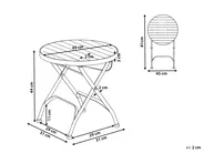 Outdoor Beistelltisch LASCARI 45 cm 45 cm Akazienholz Hellbraun_1075077